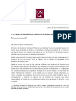 Dictamen CJDH-UNLa Sobre Ley de Acceso Justo Al Hábitat PDF