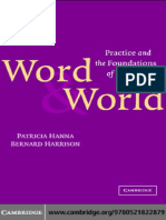 Patricia Hanna, Bernard Harrison-Word and World - Practice and The Foundations of Language - Cambridge University Press (2003) PDF