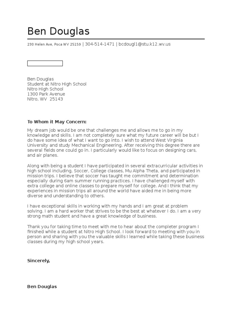 Completer Portfolio Letter of Intro | PDF | Career & Growth | Sports ...