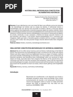 História Oral Metodologia Constitutiva de narrativas históricas