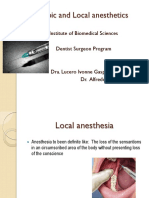 Topic and Local Anesthetics: Institute of Biomedical Sciences Dentist Surgeon Program