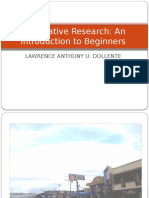 Qualitative Research: An Introduction To Beginners: Lawrence Anthony U. Dollente