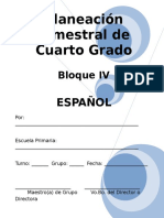 Plan - 4to Grado Bloque IV - Español