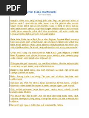 770 Koleksi Gambar Kata Kata Romantis Rayuan Gombal Terbaik