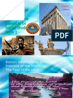 Boston International School Eighth Grade Classical Greece Social Studies Term 1