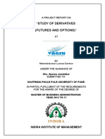 Study of Derivatives (Futures and Options) : A Project Report On