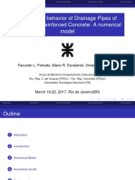 Mechanical Behavior of Drainage Pipes of Steel Fiber Reinforced Concrete: A Numerical Model