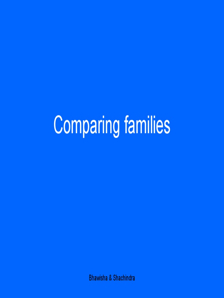 Comparing Families | PDF | Nature