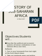 Subsaharan Africa History