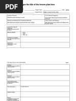 fccla lesson plan template