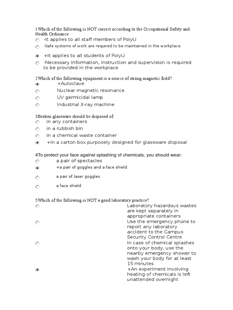 Bio Online Quiz PDF Disinfectant Radioactive Contamination