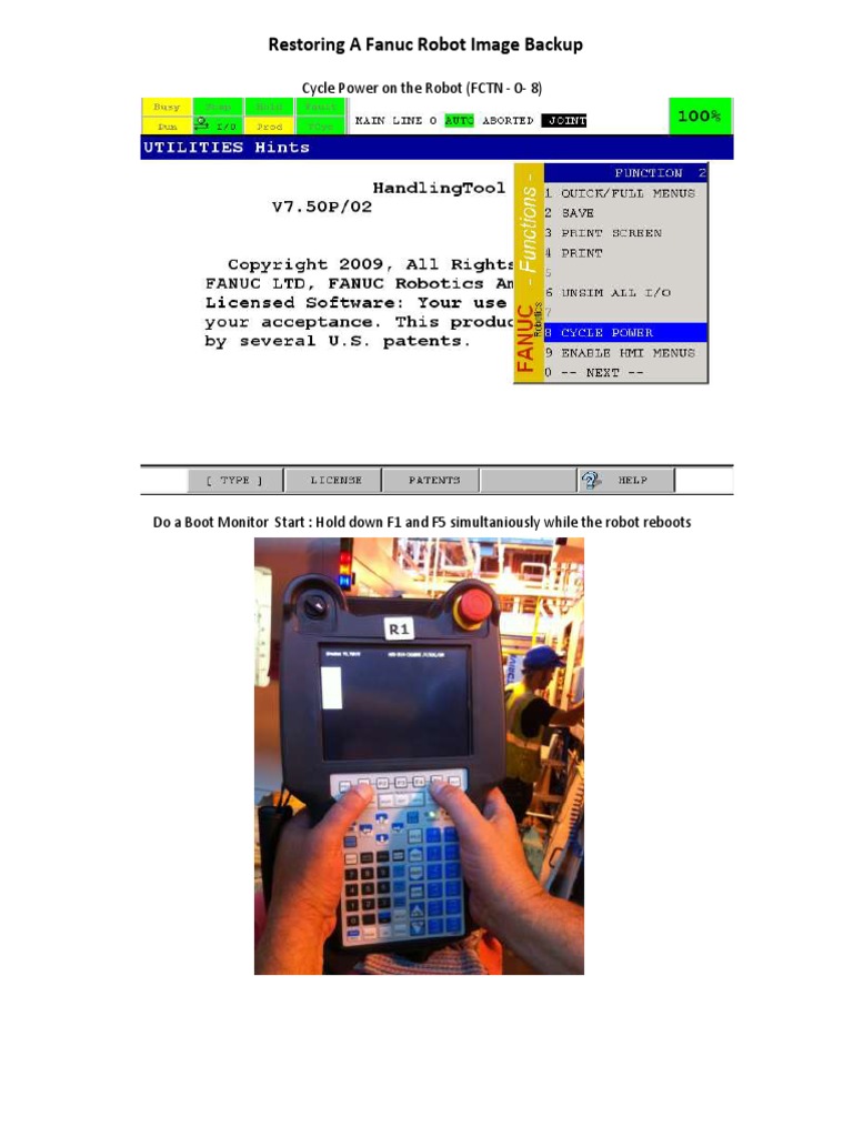 Fanuc Robot Image Backup Restore Guide | PDF | Backup | Computing Platforms