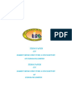 Term Paper ON: Market Micro Structure & Stock Return of Exim Bank Limited