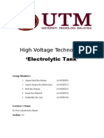 High Voltage Technology Electrolytic Tank': Group Members