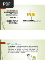Unidad 7 Enfermedades Laborales
