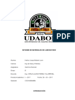 Informe de Materiales de Laboratorio y Normas de Seguridad UDABOL CBBA