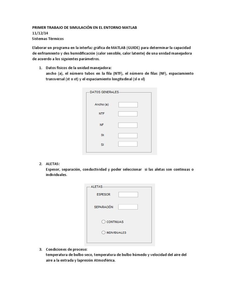Simulación de Unidad Manejadora en MATLAB | PDF | Calor latente | Calor