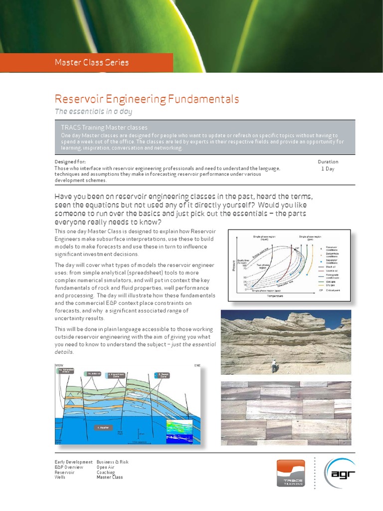 Reservoir Engineering Master Class Overview | PDF | Reservoir | Engineering