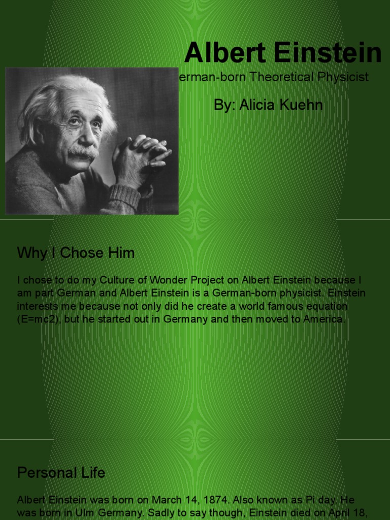 Albert Einstein Project | PDF