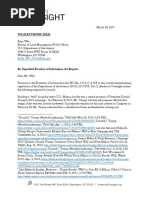 American Oversight FOIA To BLM - Tohono O'odham Nation (DOI-17-0052)