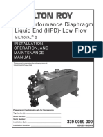 High Performance Diaphragm Liquid End (HPD) - Low Flow: Installation, Operation, and Maintenance Manual