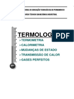 Termos técnicos de termometria e conversão de escalas