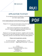 Application at Rub - Information