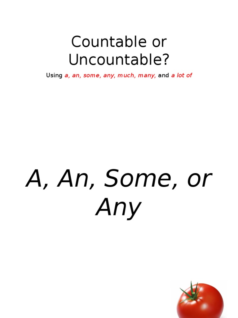 Countable or Uncountable? Using and PDF