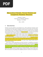 Hierarchical Models, Nested Models and Completely Random Measures