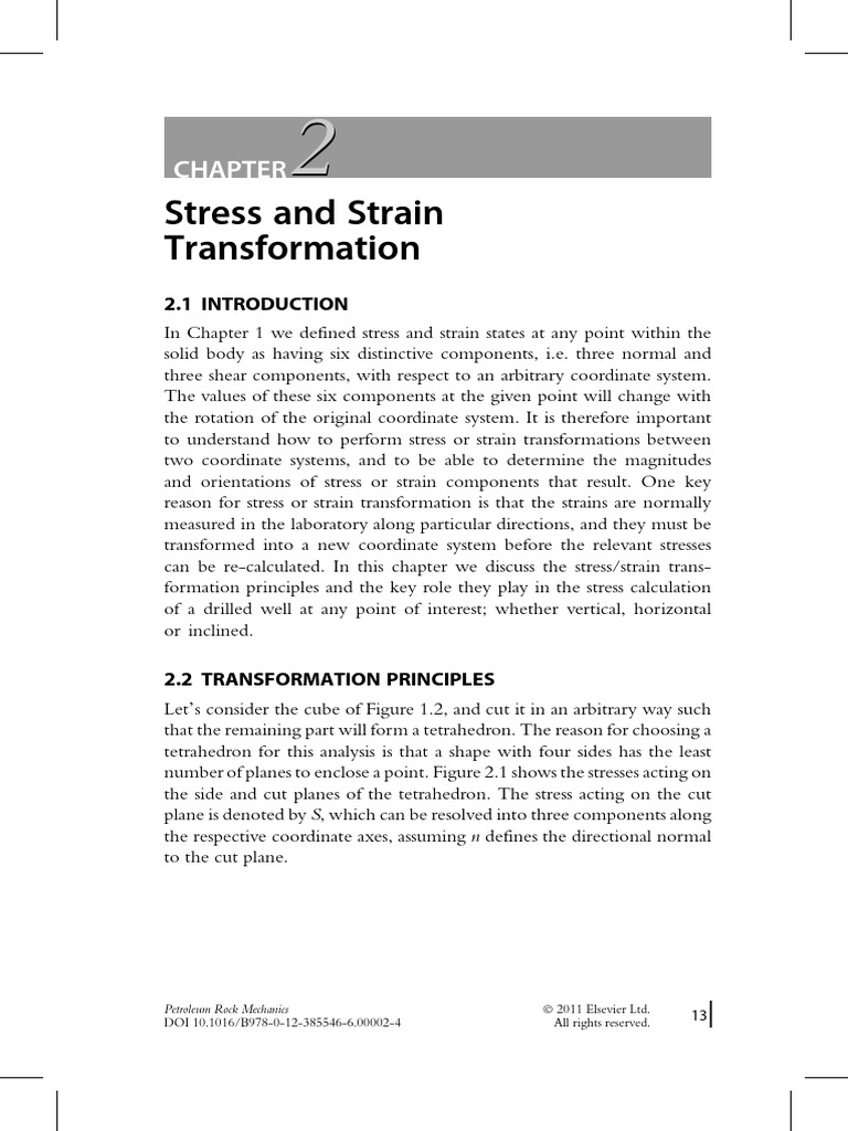 Stress and Strain Transformation | PDF | Stress (Mechanics ...