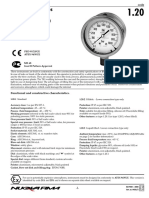 Safety Pressure Gauges "Solid-Front" MGS20 - DS 100-150: PED 97/23/CE ATEX 94/9/CE