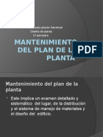 Mantenimiento Del Plan de La Planta