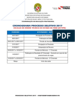 CRONOGRAMA SELETIVO 2017