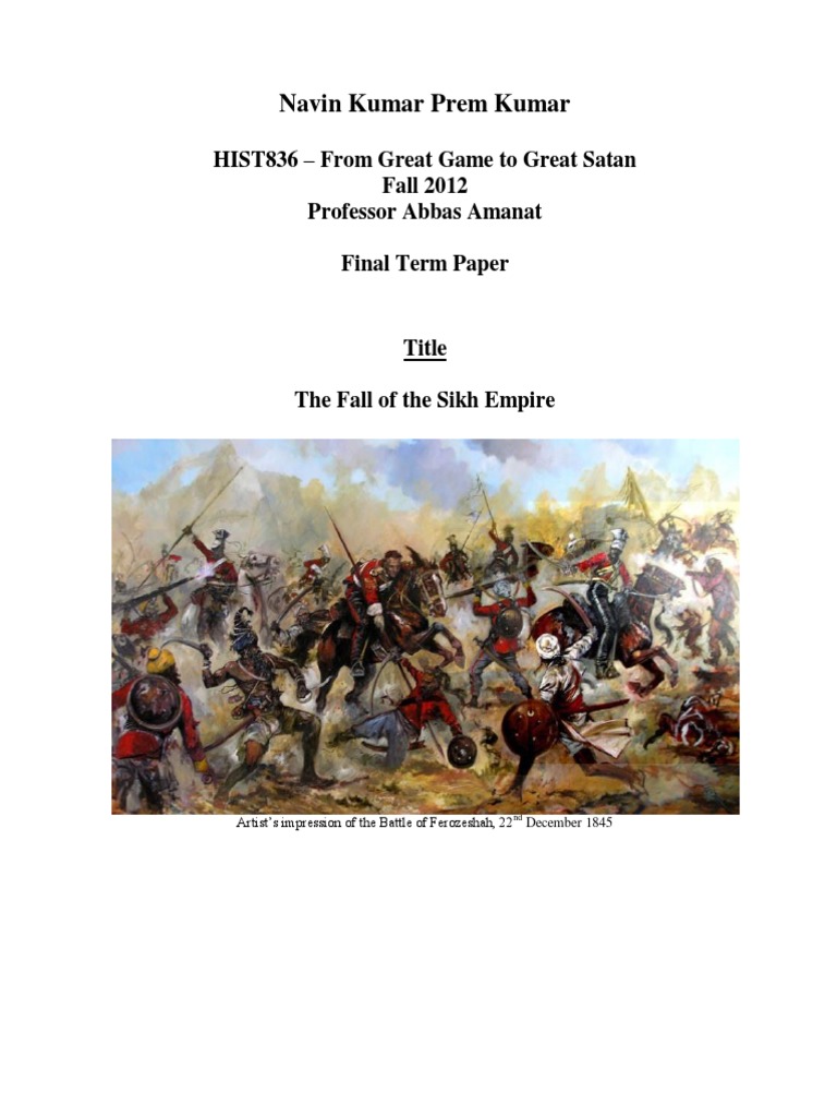 Fall Of The Sikh Empire Pdf Mughal Empire Kashmir