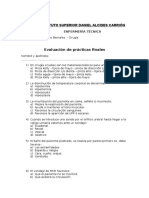 Evaluación prácticas finales enfermería técnica Hospital Sergio Bernales