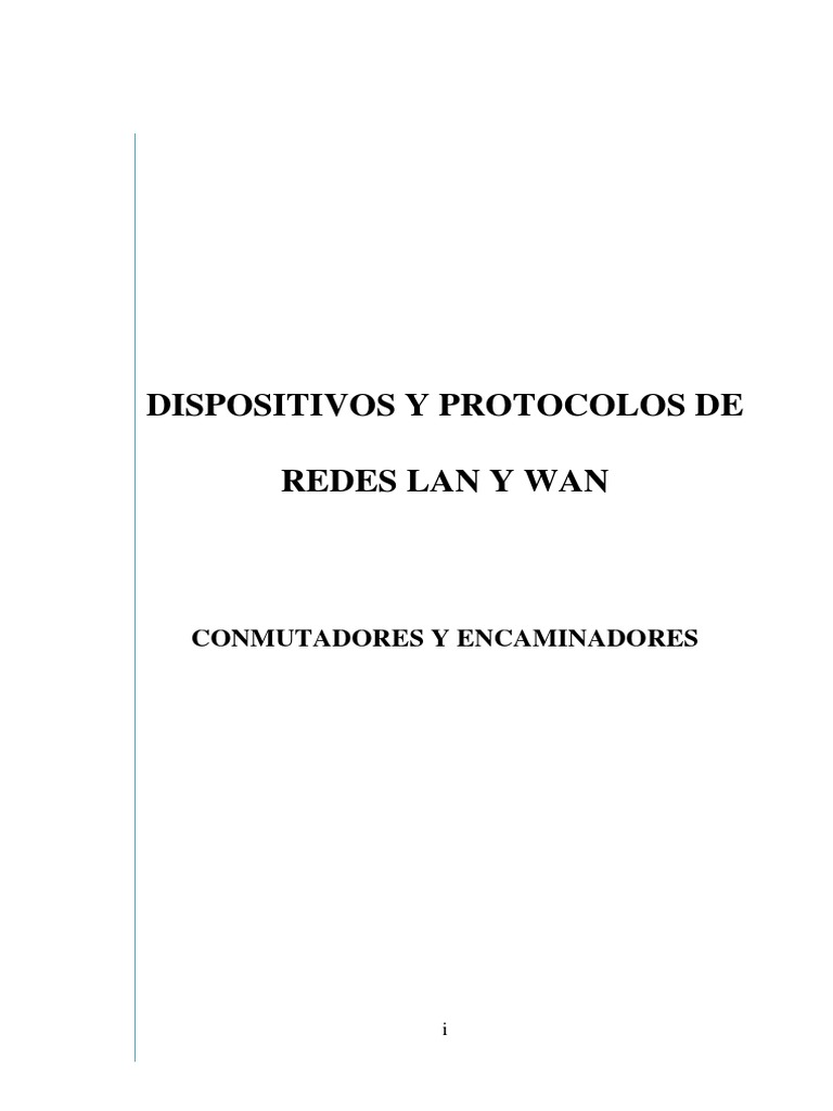 Dispositivos y Protocolos de Redes LAN y WAN PDF | PDF | Protocolos de ...