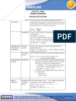 Conditional Probability: Class XII - Math Concepts and Formulae Chapter: P Robability