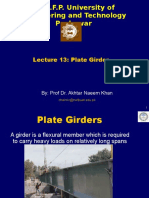 N.W.F.P. University of Engineering and Technology Peshawar: Lecture 13: Plate Girder