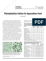 Phytoplankton Culture For Aquaculture Feed: S R A C