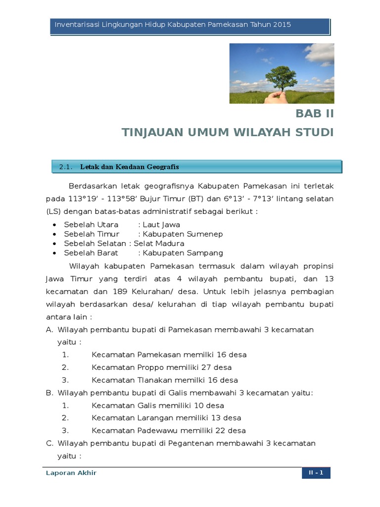 Geografi dan Topografi Pamekasan 2015 | PDF