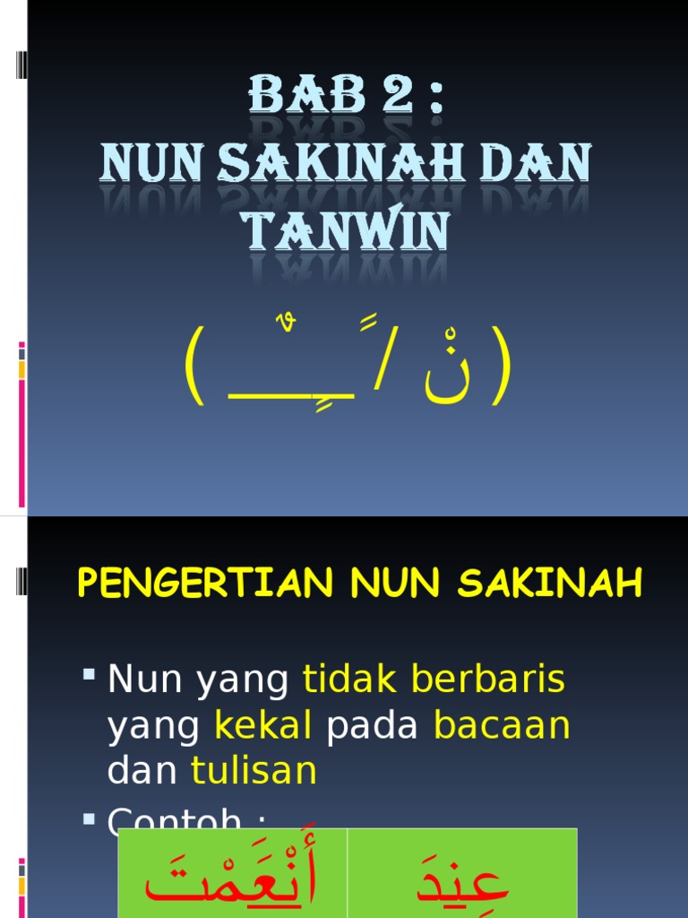 Bab 2 Nun Sakinah Dan Tanwin Pdf