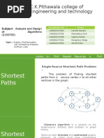 Graphs: Shortest Paths, Job Scheduling Problem, Huffman Code