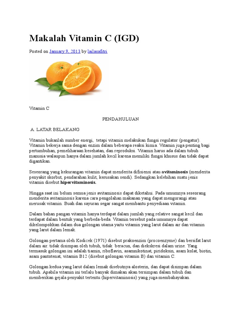 Makalah Vitamin C