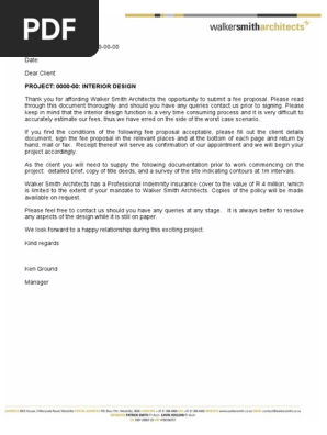 Services Interior Design Fee Proposal Contract