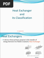 Heat Exchanger and Its Classification: Dr. Liaquat Ali Khan