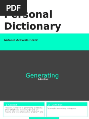 personal dictionary  1 