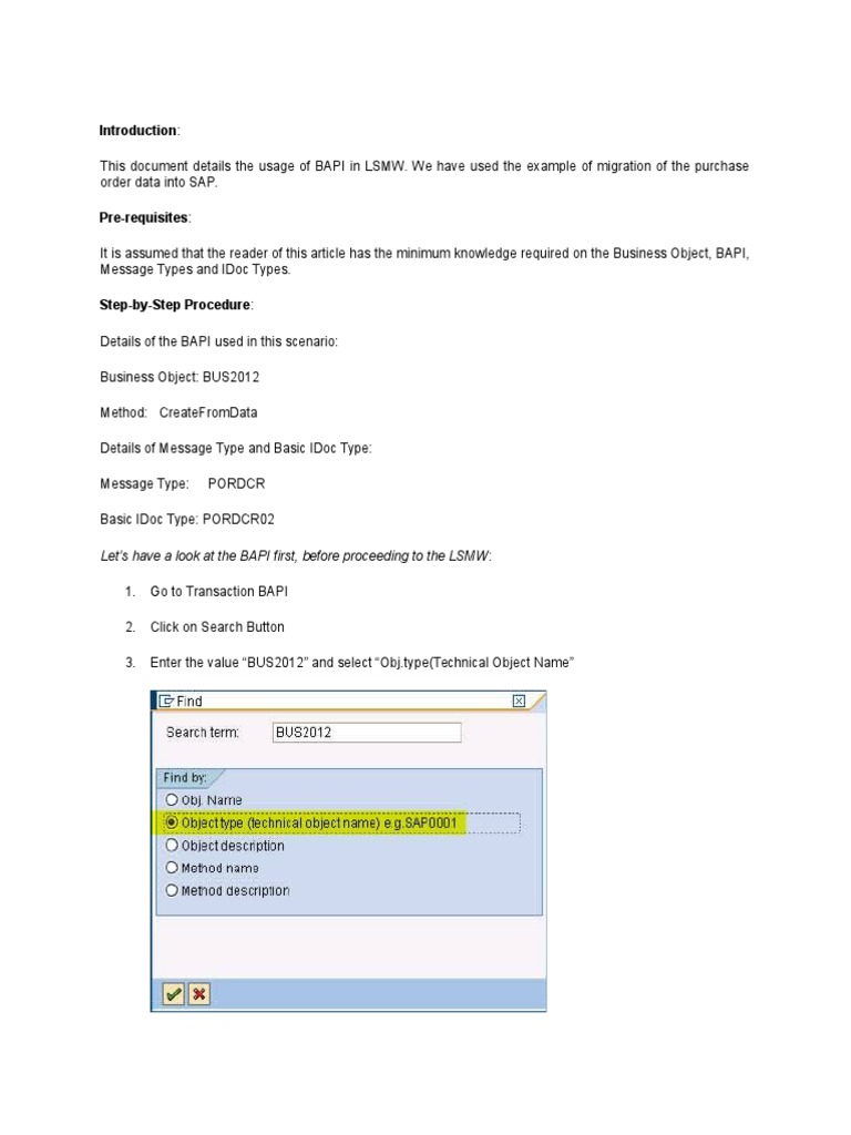 Introduction To BAPI For Material Upload PDF Information Retrieval
