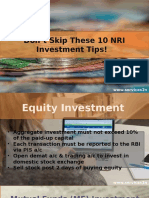 Don't Skip These 10 NRI Investment Tips