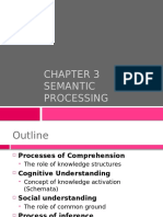Chapter 3 - Semantic Processing - Speaking