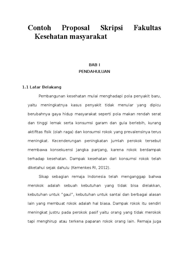 Contoh Proposal Tentang Kesehatan - SuratMenyurat.net